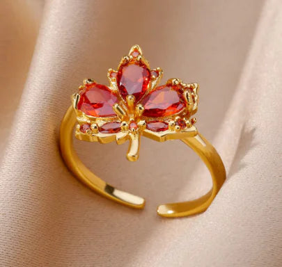 Flower Copper Inlaid Zircon Full Diamond Ring